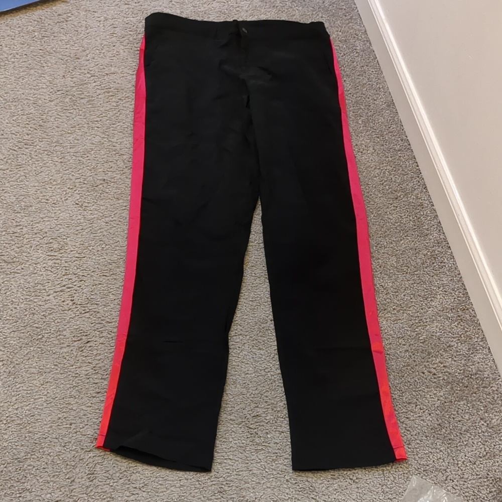 Satin Striped Pants